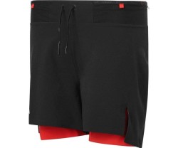 Naisten juoksuhousut USWE Puls Trail Running Combo Shorts Womens Black