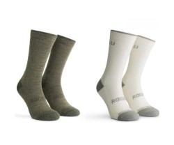 Cykelstrumpor Rogelli Wool 2-pack Unisex Grön/Vit