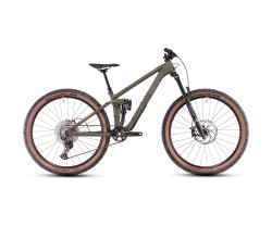 Täysjousto maastopyörä Cube Stereo One44 HPC Rookie Dustyolive/Gold