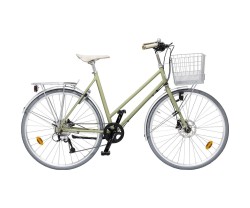 Hybridcykel Skeppshult Favorit Sport Dam 9-Vxl Späd Lav Matt