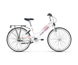 Barncykel Tunturi Spin F24 White/Purple/Coral