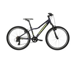 Barncykel Kross Hexagon Jr 1.0 Navy Blue/Yellow 24