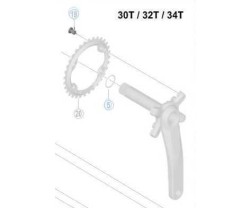 Drevbultset Shimano FC-M8000 M8 x 11.4 mm 4 St