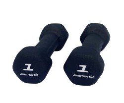Käsipainot Neopreeni/Vinyyli Master Fitness Neopreeni käsipainot I Par 7 musta