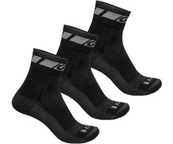 Strumpor GripGrab Merino Regular Cut svart 3-pack