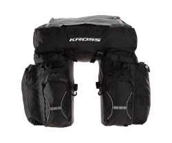 Pakethållarväskor Kross Roamer Triple Rear Bag svart