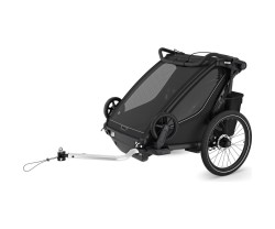 Pyöräkärry Thule Chariot Sport 2 Double (kahdelle lapselle) Gen 3 Musta