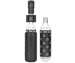 CO2-pumppu Peaty's Holeshot CO2 Tyre Inflator Kit 2 x 16g musta