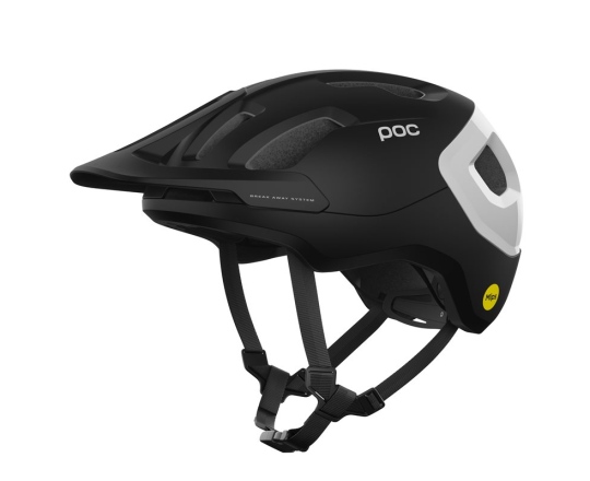 Cykelhjälm POC Axion Race Mips Svart/Vit
