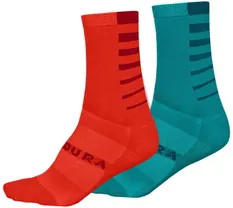 Sukat Endura Coolmax Stripe naisten sininen/punainen 2-pack one-size sukat