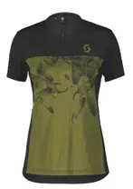 Cykeltröja Scott Dam Trail Flow Zip SS black/fir green