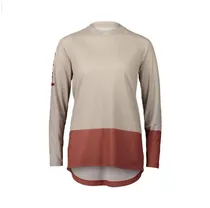 Cykeltr&ouml;ja POC W'S MTB Pure LS Jersey Light Beige/R&ouml;d