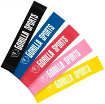 Powerband & Mini Band Gorilla Sports Gummibandspaket Korta multi