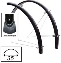 Lokasuojasarja Cykelkraft ja pidike chrome-muovi 622/35mm musta