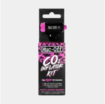 CO2-pumppu Muc-Off Road CO2 Inflator Kit + CO2-patruunat (2 X 16 Gram) Vaahtosuoja vaaleanpunainen/musta