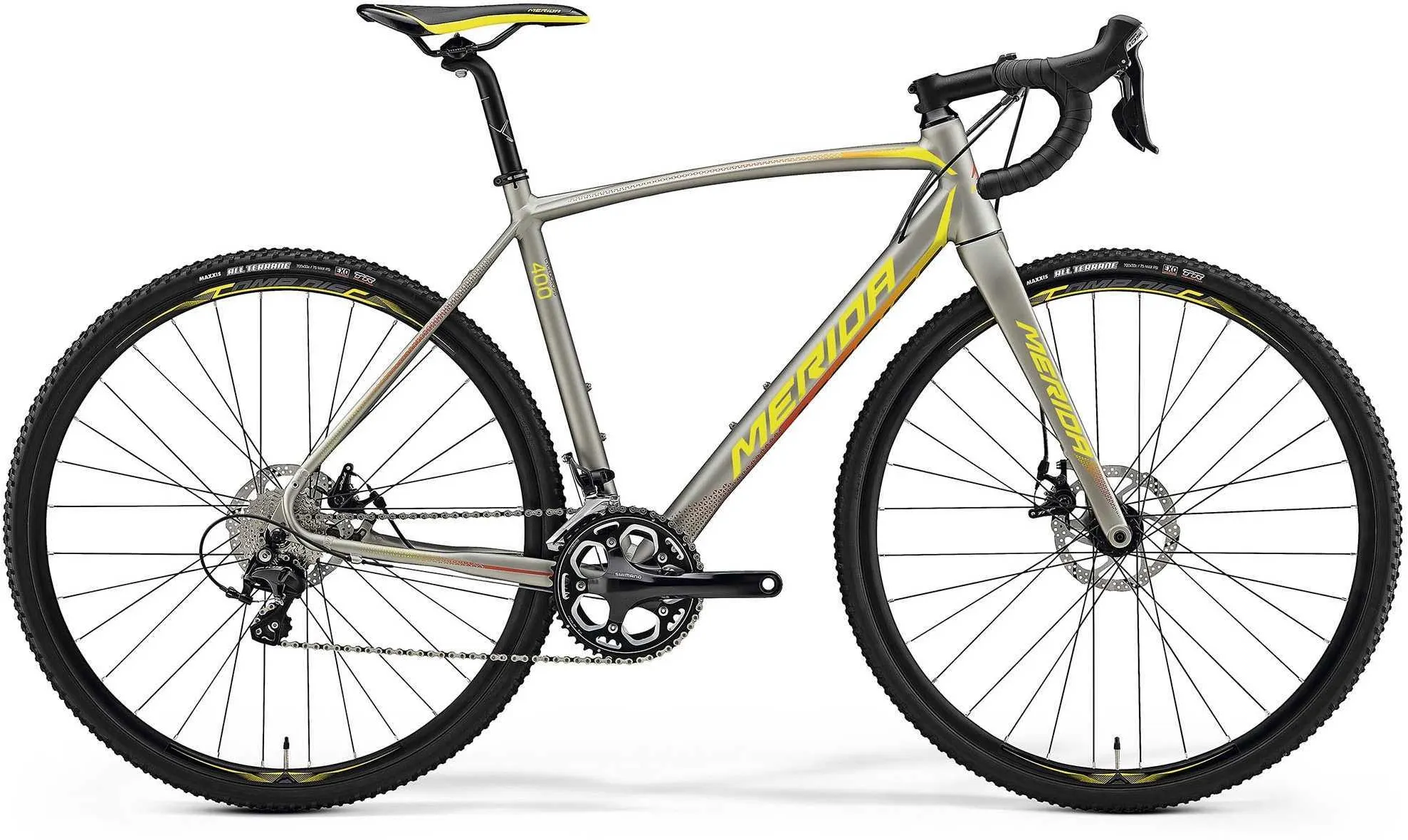Merida Cyclo Cross 400 titan/gul/röd - Racer, Gravel & Triathlon