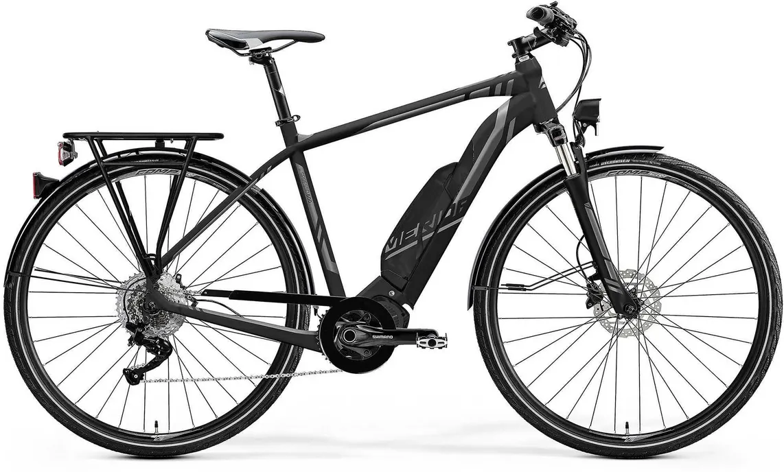 Merida Espresso 600 EQ matt svart Elcykel mittmotor Elcyklar