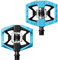 Cykelpedaler Crankbrothers Double Shot blå/svart/silver inkl. pedalklossar