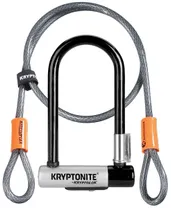 Bygellås Kryptonite Kryptolok Mini 7 inkl. låsvajer SSF-Godkänt 8.2 x 17.8 cm svart/grå