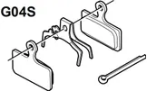 Bromsbelägg Shimano G04S metallic 1 par