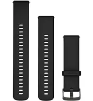 Klockarmband Garmin Med Snabbf&auml;ste Silikon Black 22mm