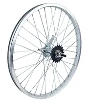 Bakhjul Trek 20" J20B/KT-305R 36H frihjulsbroms Silver/Silver