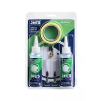 Tubeless-sarja Joe's Ready Kit Eco Sealant 2 x 125ml 32mm 2-pack + 21mm Vannenauha + Venttiility&ouml;kalu