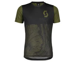 Cykeltröja Scott Barn Trail Vertic 10 SS black/fir green
