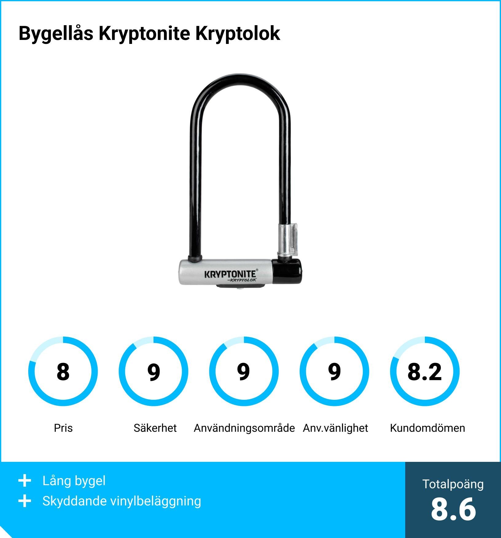 Cykellås bäst i test - Bygellås Kryptonite Kryptolok