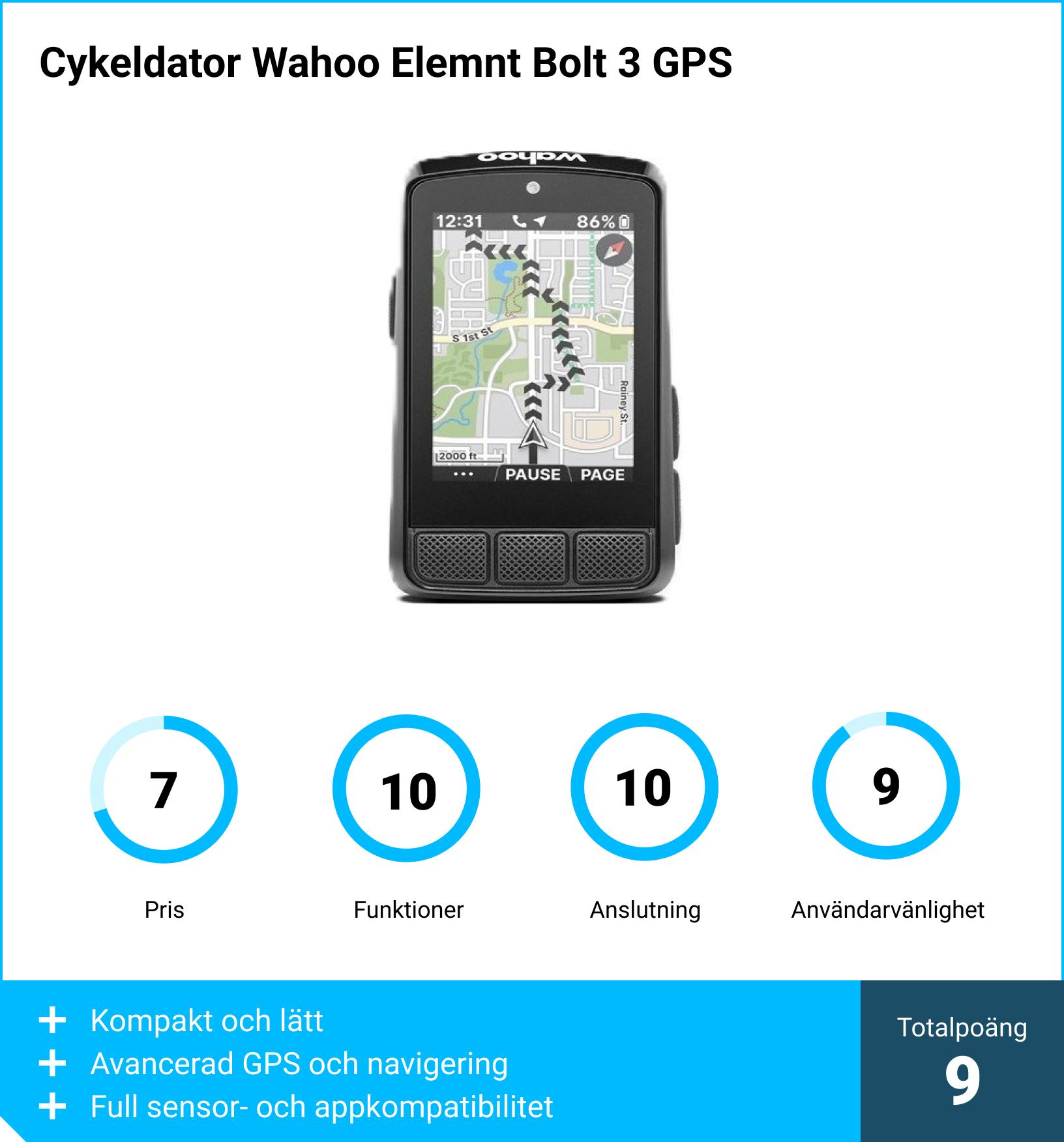 Cykeldator Wahoo Elemnt Bolt 3 GPS