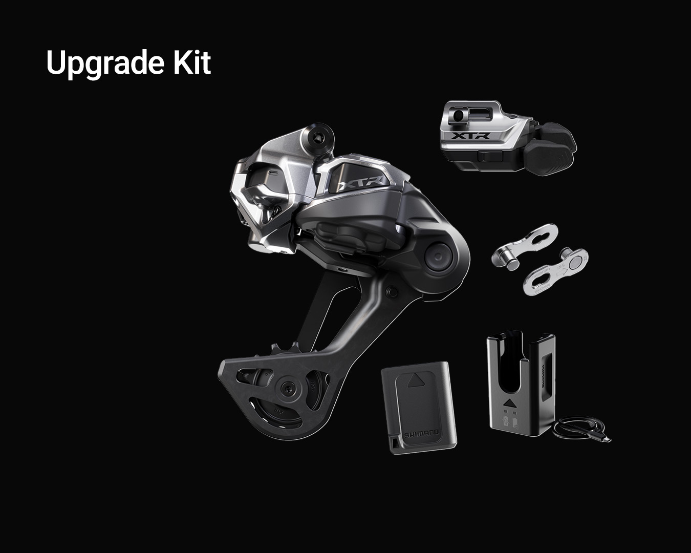 Uppgraderingskit med växelreglage, batteri och bakväxel från Shimano XTR